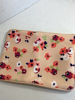 Peach Floral Laptop Sleeve - Women’s Laptop Case fits 14 in laptop